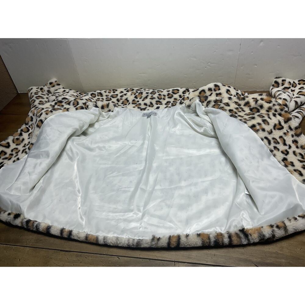 36point5 Leopard Faux Fur Jacket Women's Size Large - Picture 10 of 12